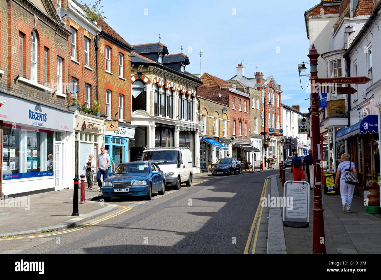 Town centre of Chertsey Surrey UK Stock Photo Alamy