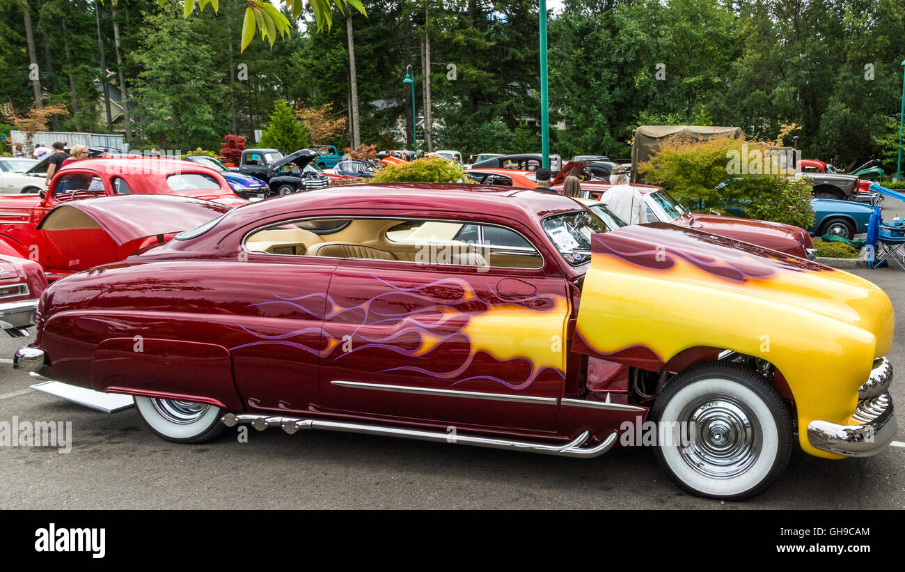 1950 Mercury at a classic car show, Gig Harbow, Washington.  6 Aug. 2016 Stock Photo