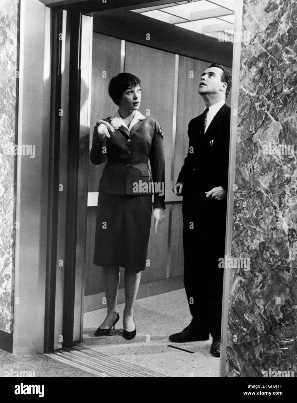 The Apartment Film Shirley Maclaine Black And White Stock Photos 
