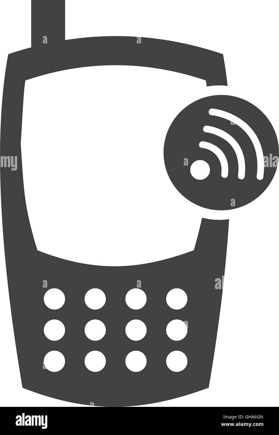 cellphone silhouette isolated icon Stock Vector Image & Art - Alamy
