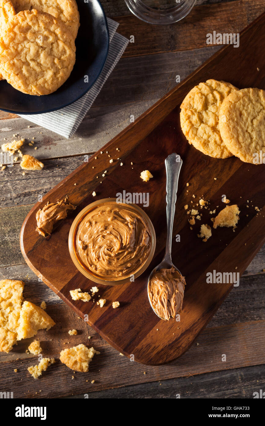 Homemade Sweet Cookie Butter in a Jar Stock Photo Alamy
