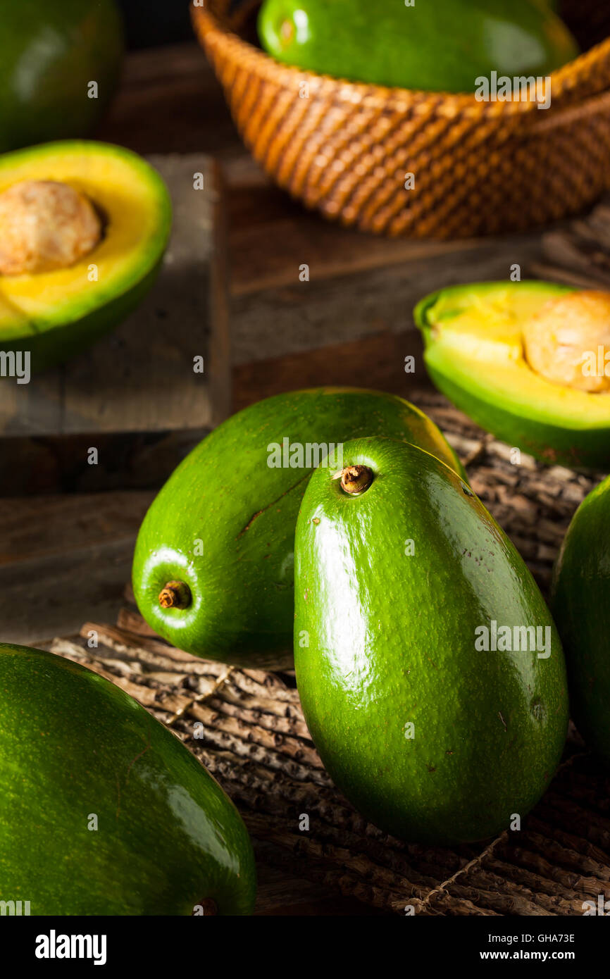 Raw Green Organic Florida Avocados Ready to Eat Stock Photo Alamy