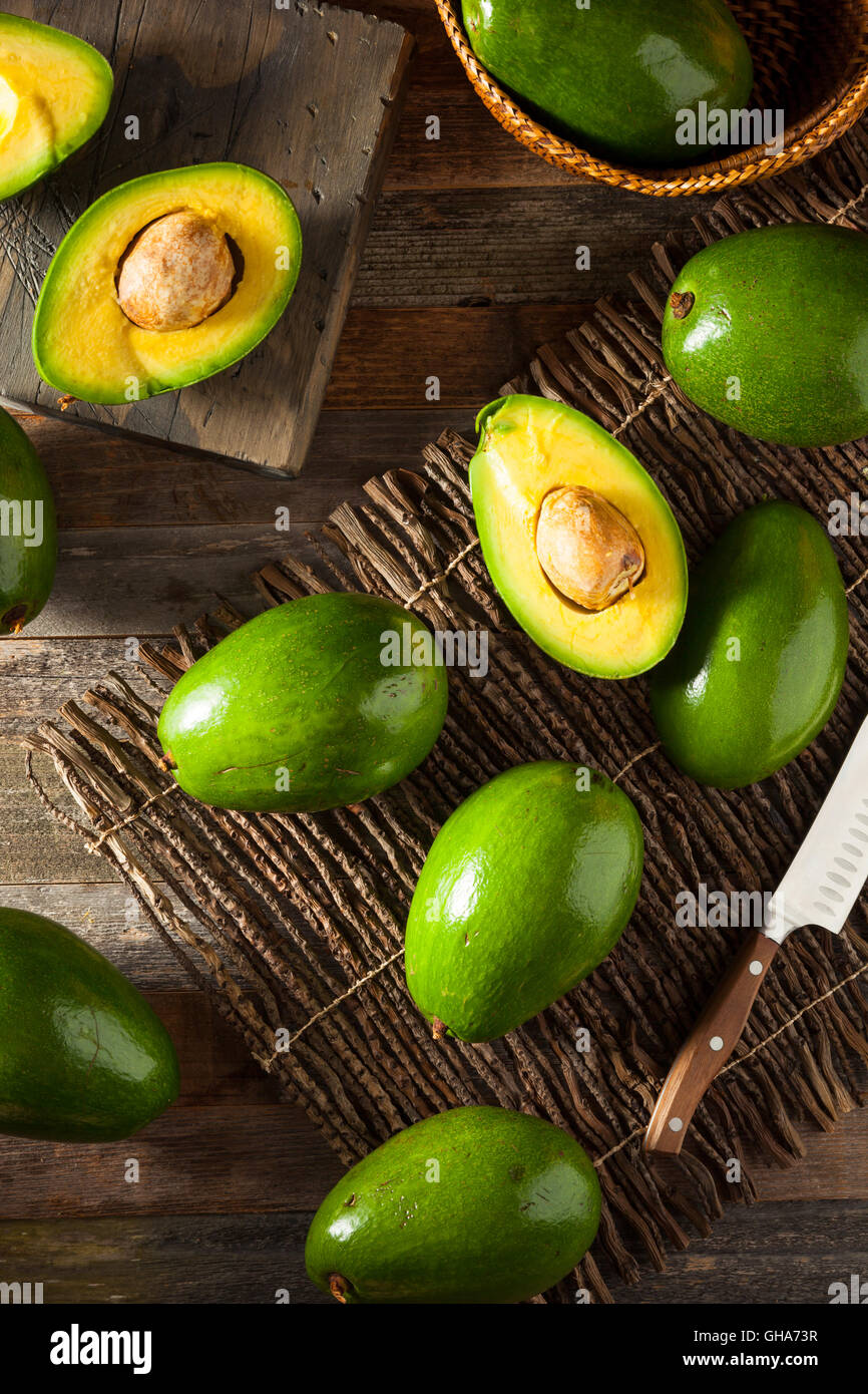 Raw Green Organic Florida Avocados Ready to Eat Stock Photo Alamy