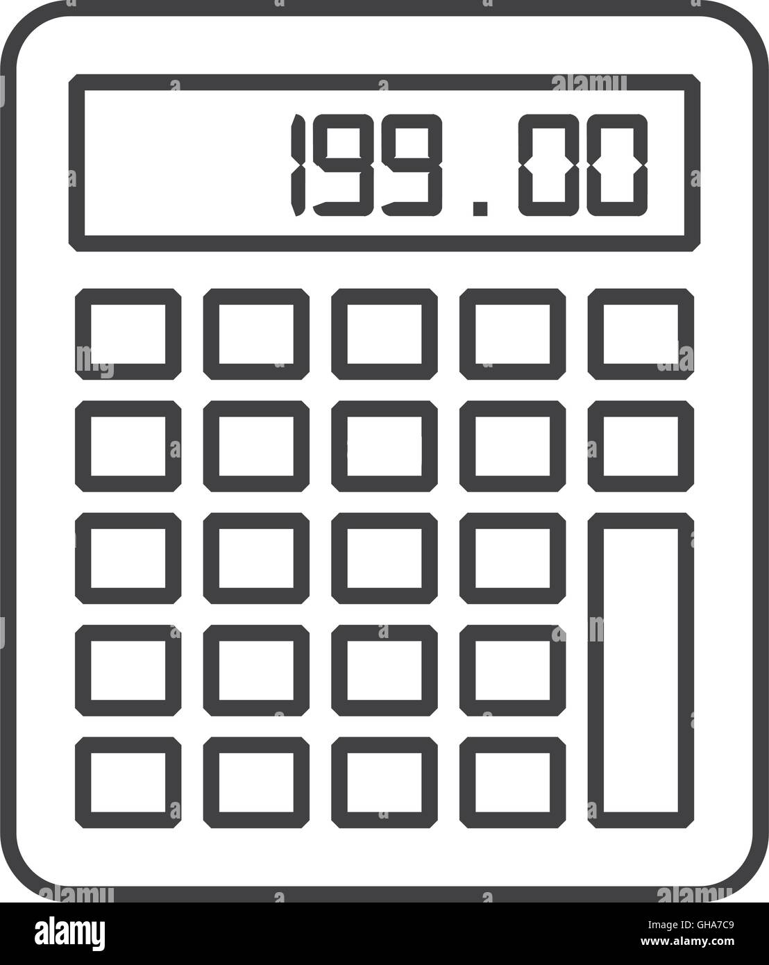 calculator digital math icon Stock Vector Image & Art - Alamy