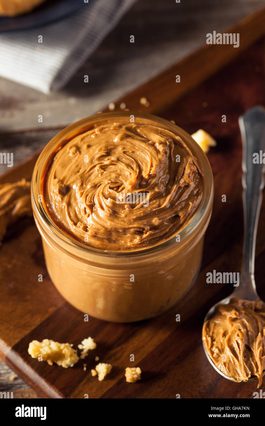 Homemade Sweet Cookie Butter in a Jar Stock Photo Alamy