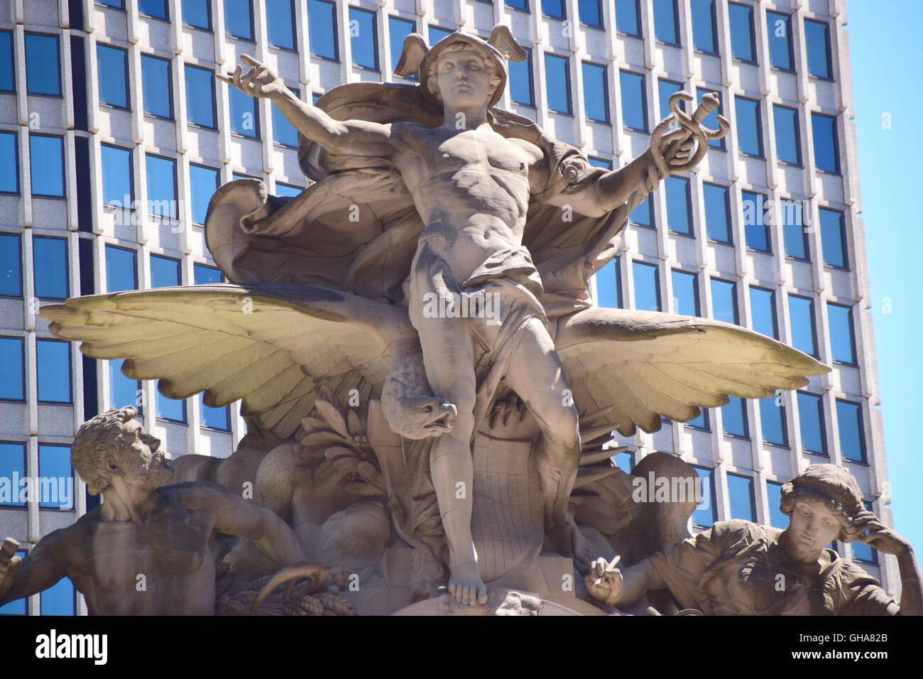 Grand Central Station statue New York City USA Stock Photo