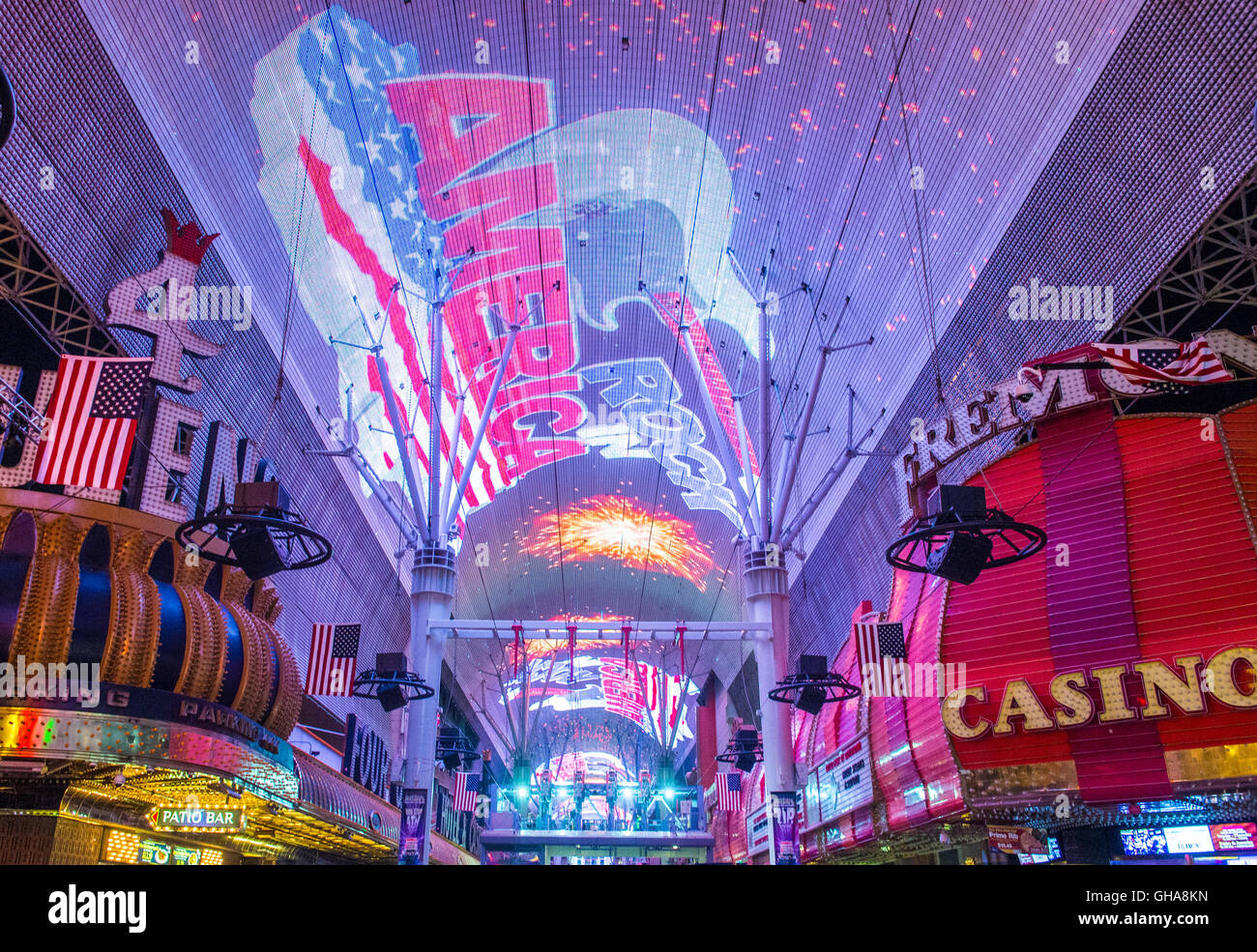 The Fremont Street Experience in Las Vegas Stock Photo