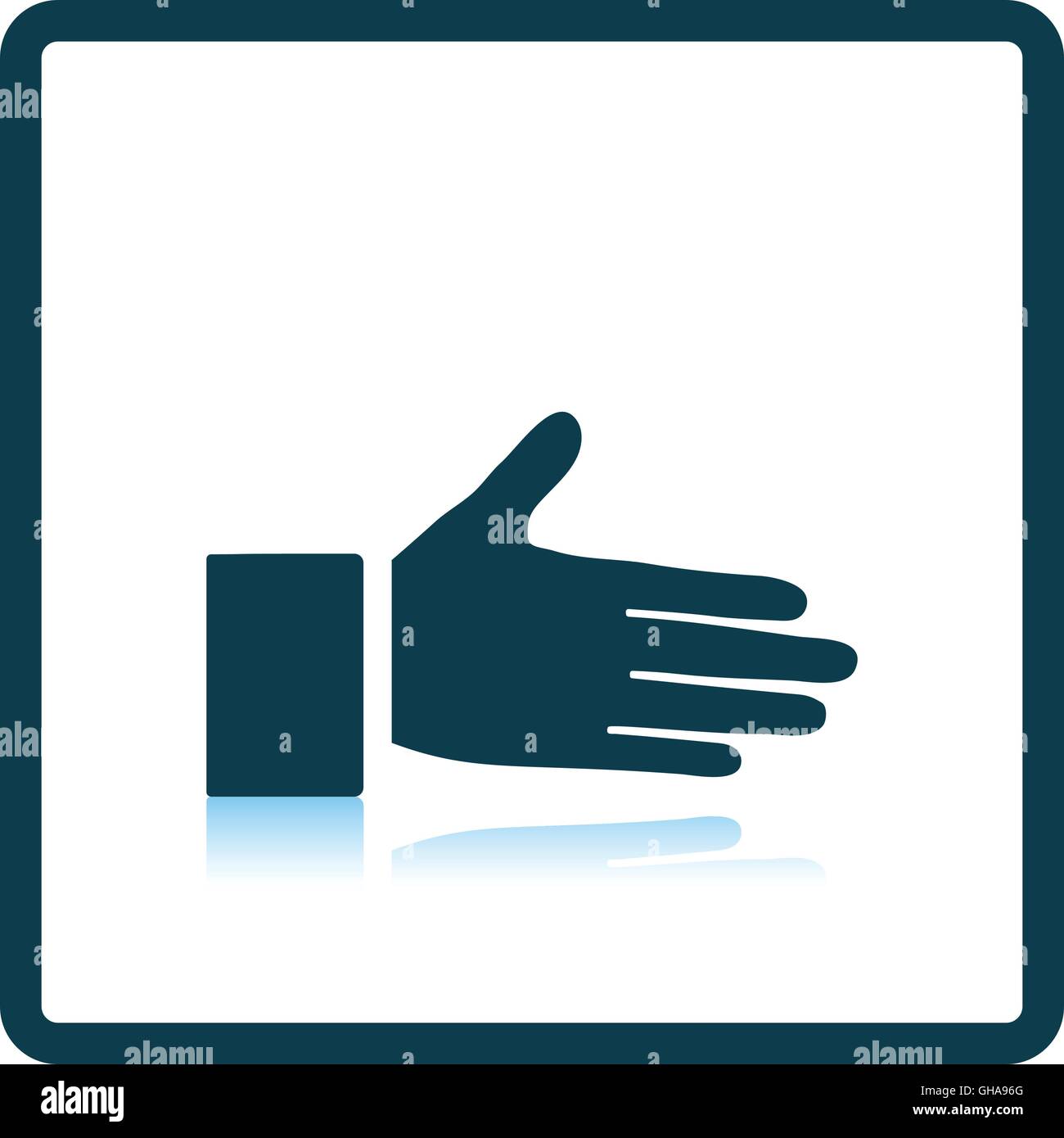Open hend icon. Shadow reflection design. Vector illustration Stock ...