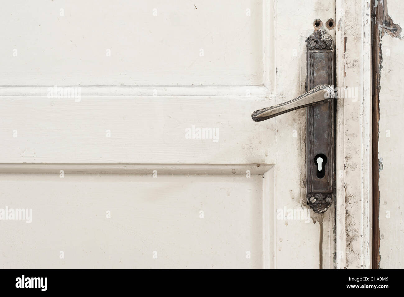 Old Door Handle On Wooden Door Bigz Squat Building
