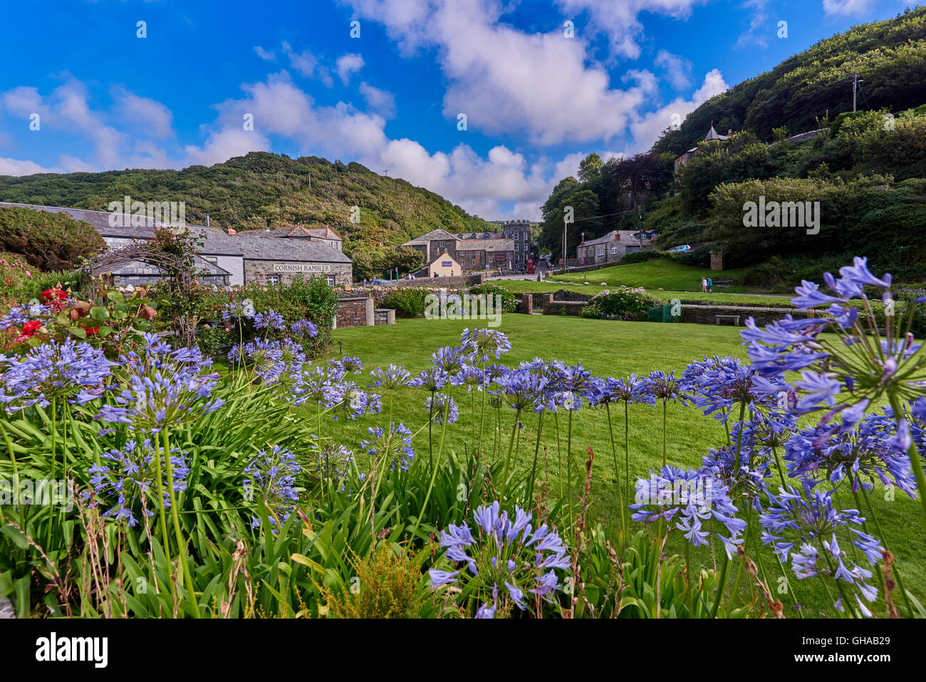 Boscastle is a village and fishing port on the north coast of Cornwall, England, UK Stock Photo
