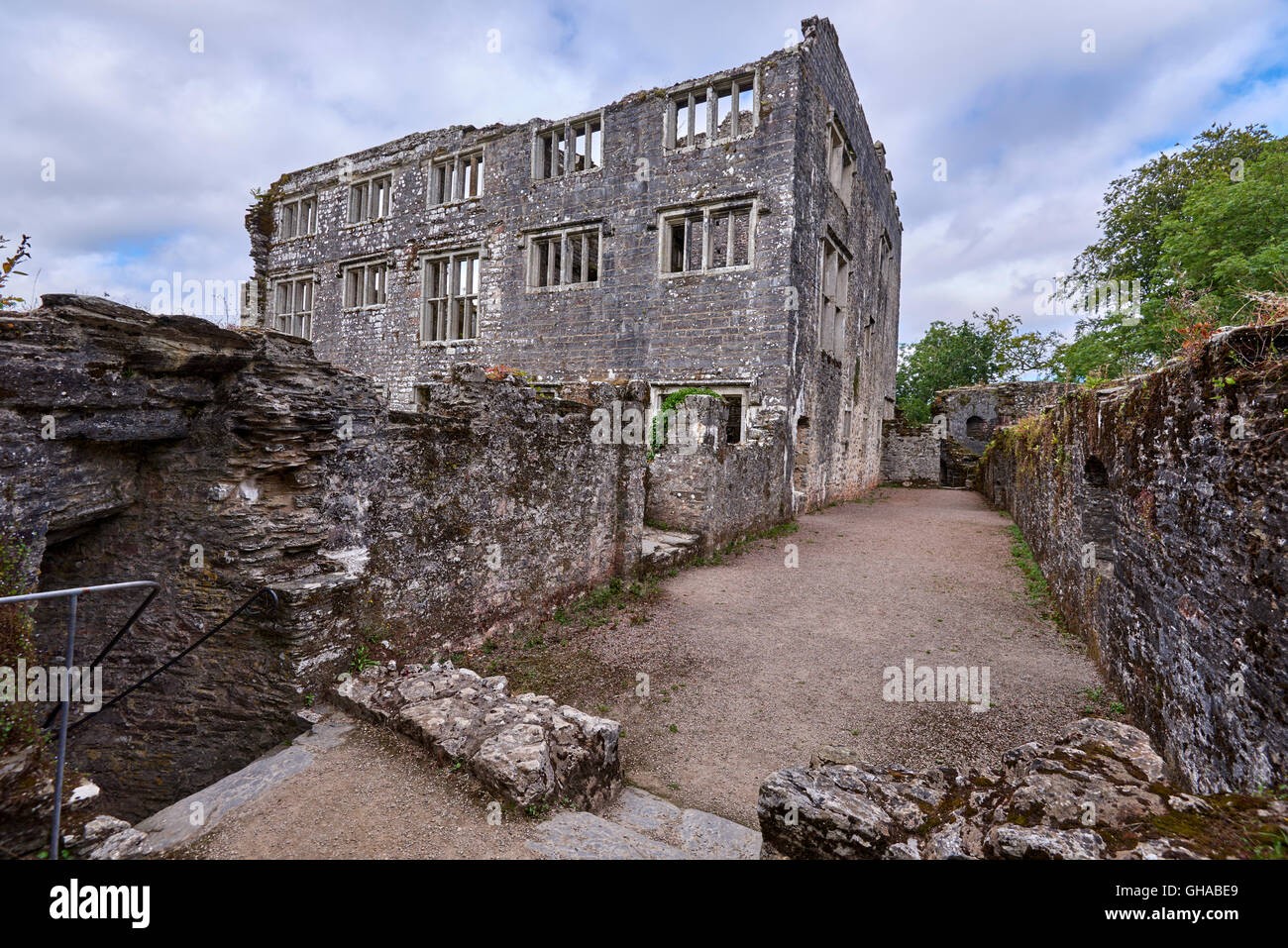 Berry Pomeroy Castle, a Tudor mansion within the walls of an earlier