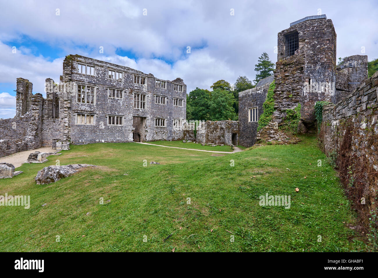 Berry Pomeroy Castle, a Tudor mansion within the walls of an earlier