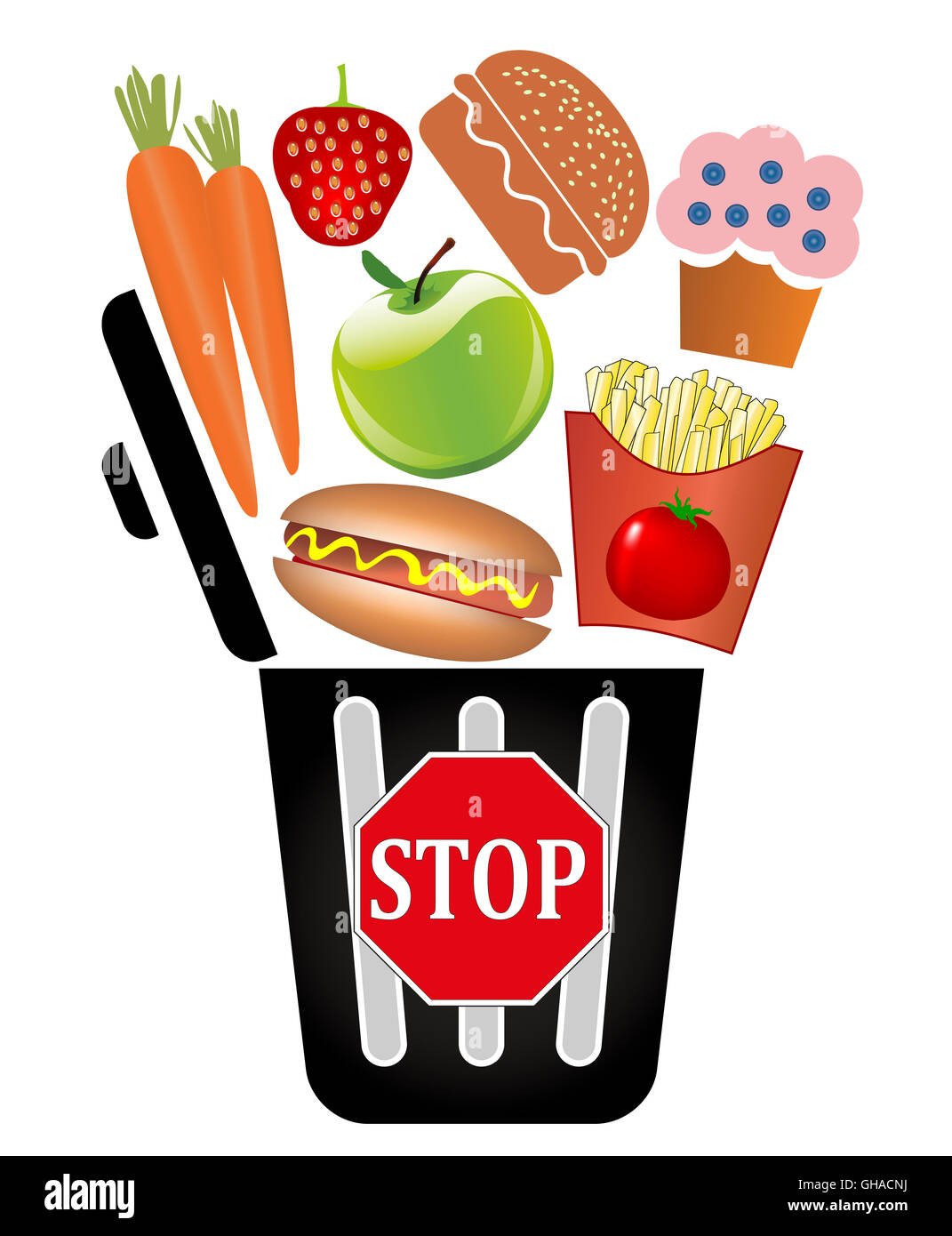 Stop throwing food away Stock Photo Alamy