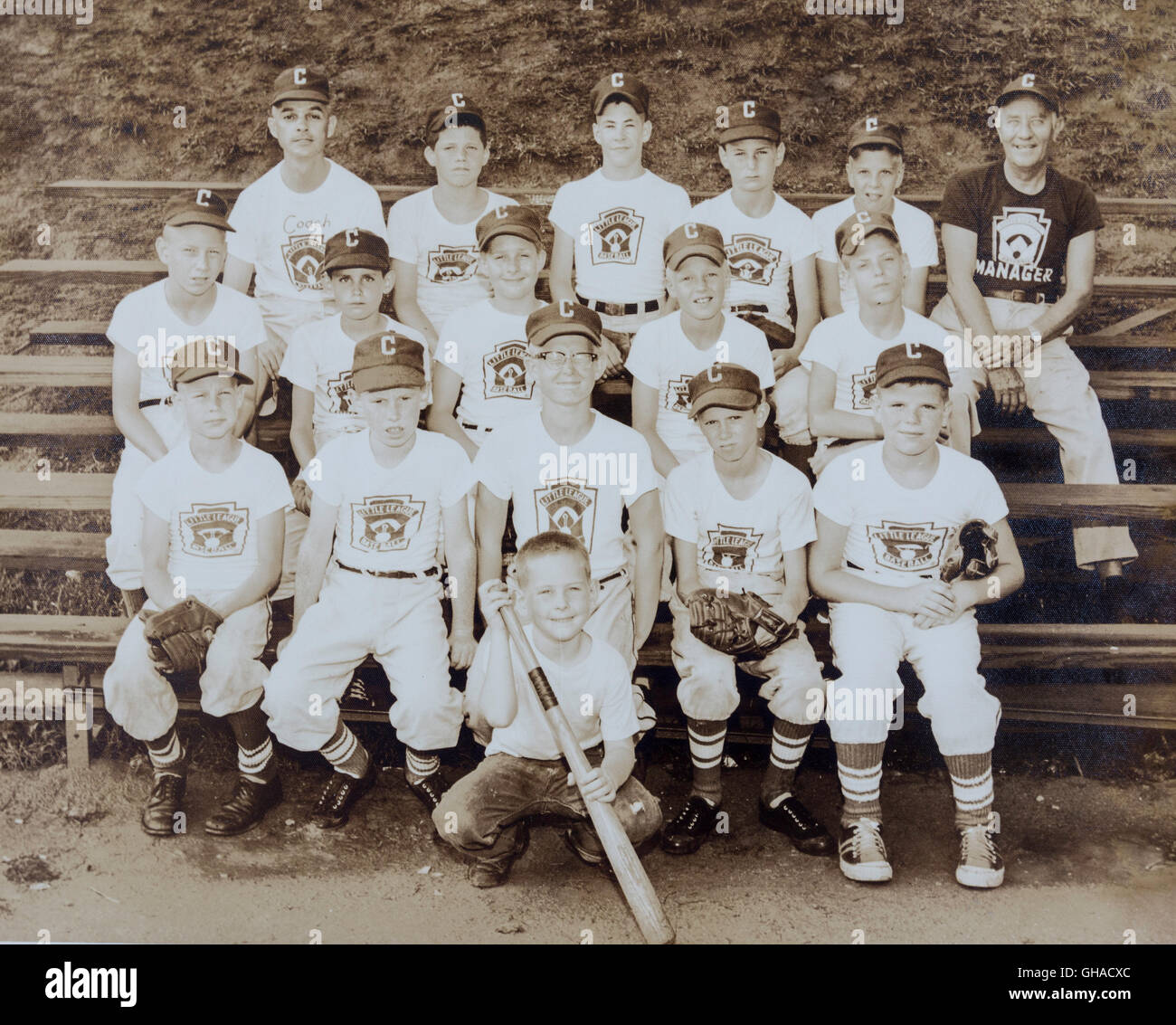 1960 Little League Baseball Team Photo, Atlanta , GA , USA Stock Photo