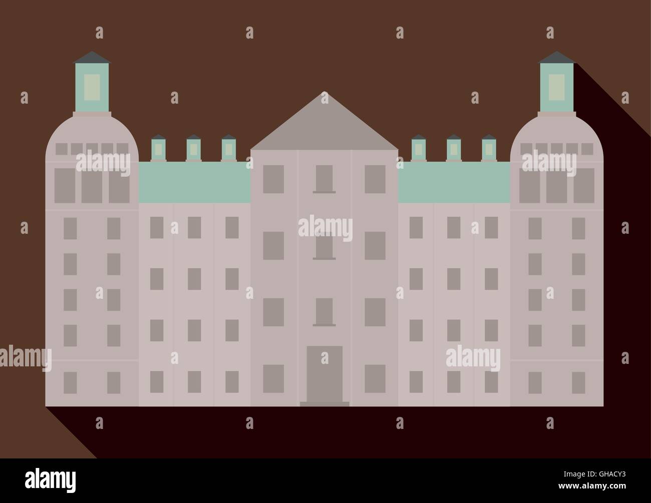 palace berlin architecture building . Germany. Vector graphic Stock ...