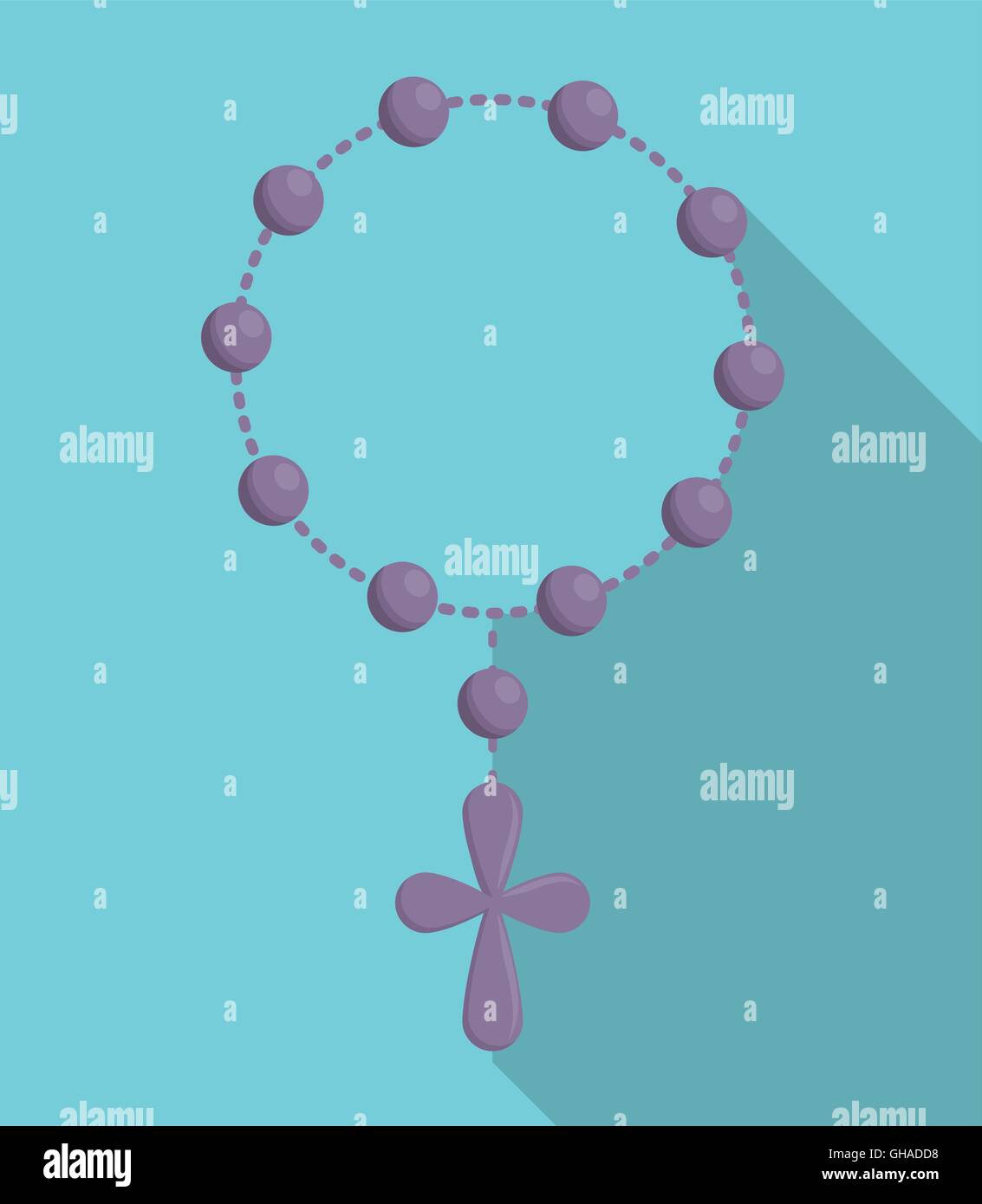 rosary necklace cross icon. Vector graphic Stock Vector Image & Art Alamy