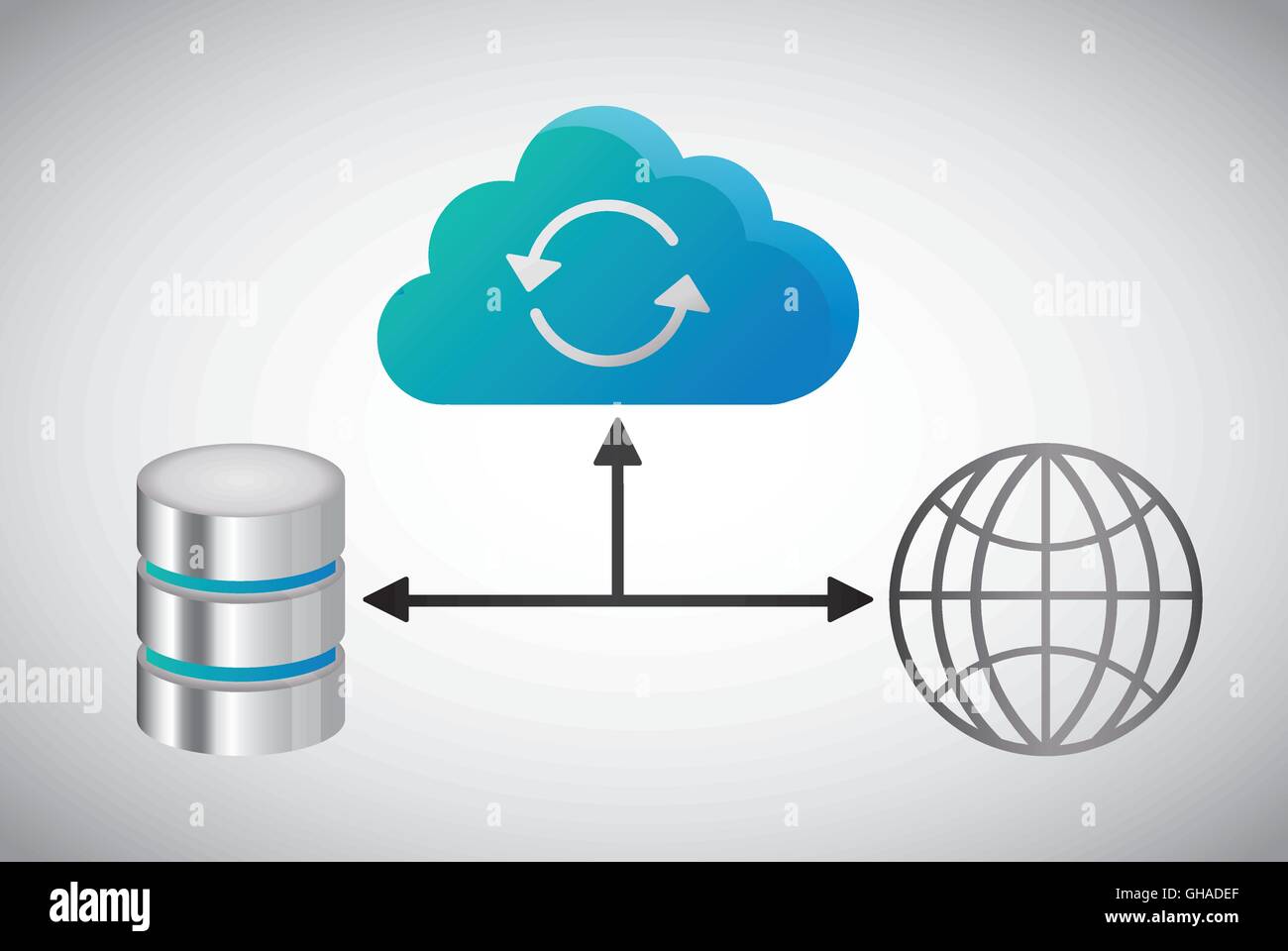 Global sphere data center web hosting. Vector graphic Stock Vector ...