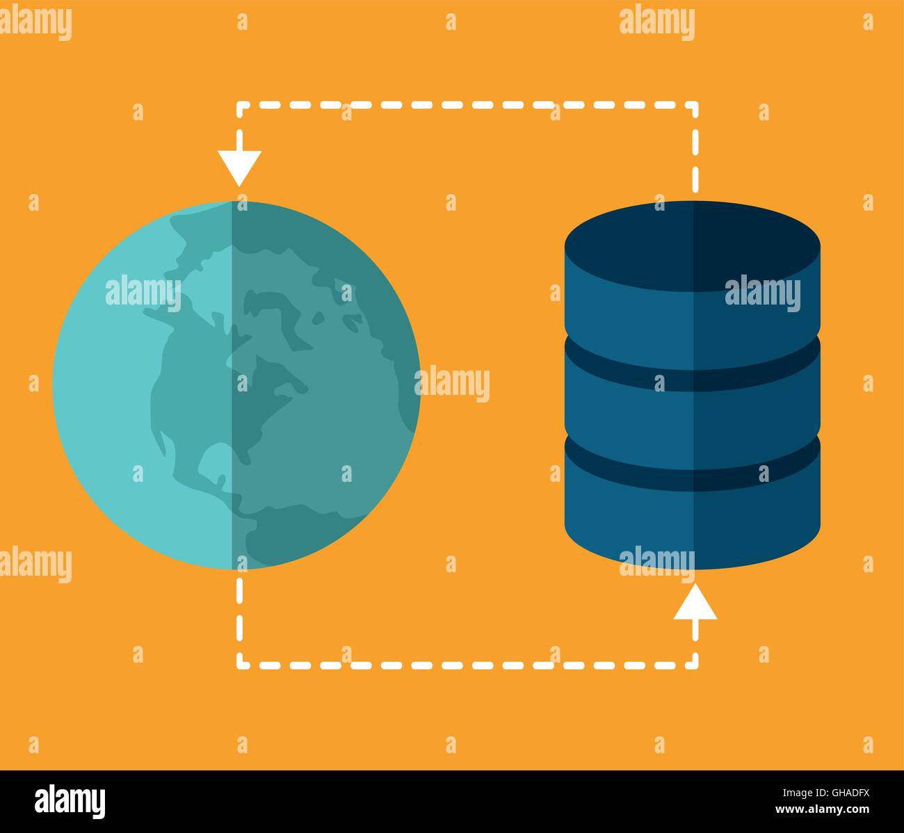 Global sphere data center web hosting. Vector graphic Stock Vector ...