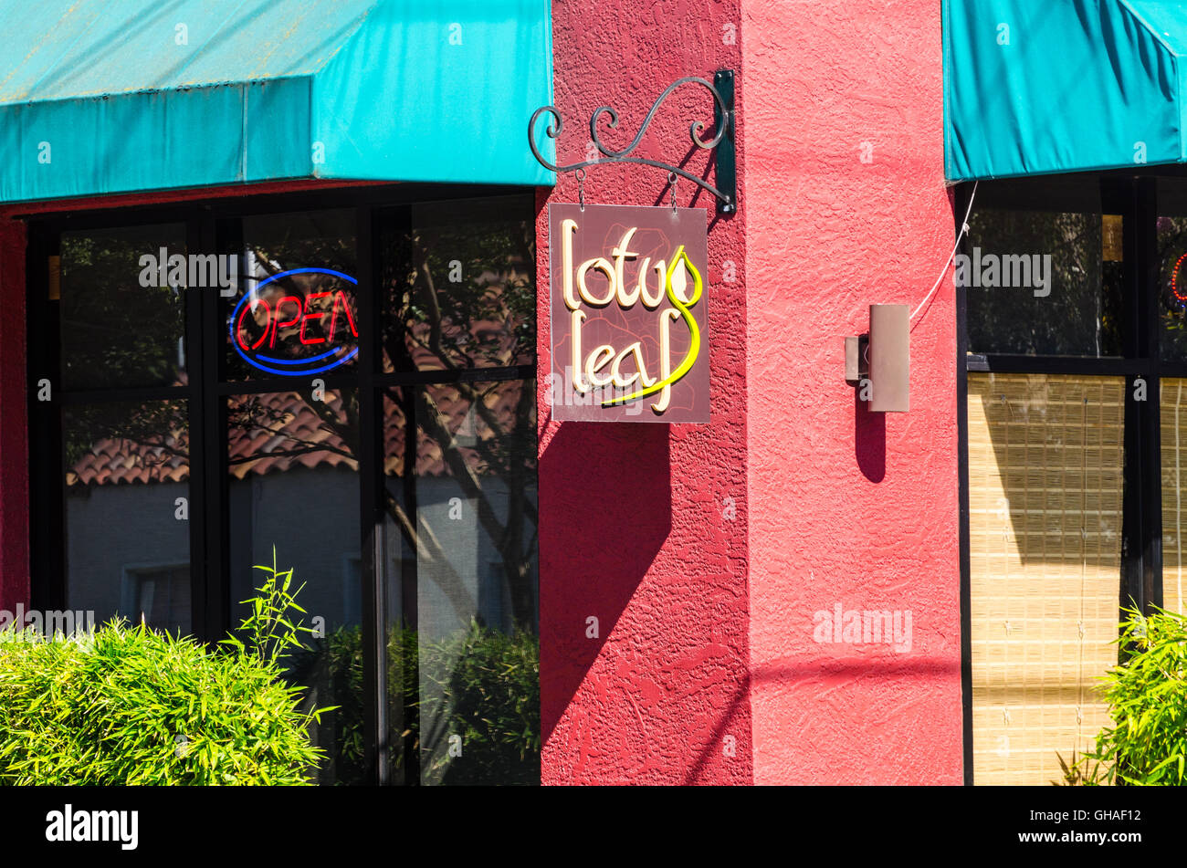 A Lotus Leaf Vietnamese Restaurant in San Leandro California Stock Photo