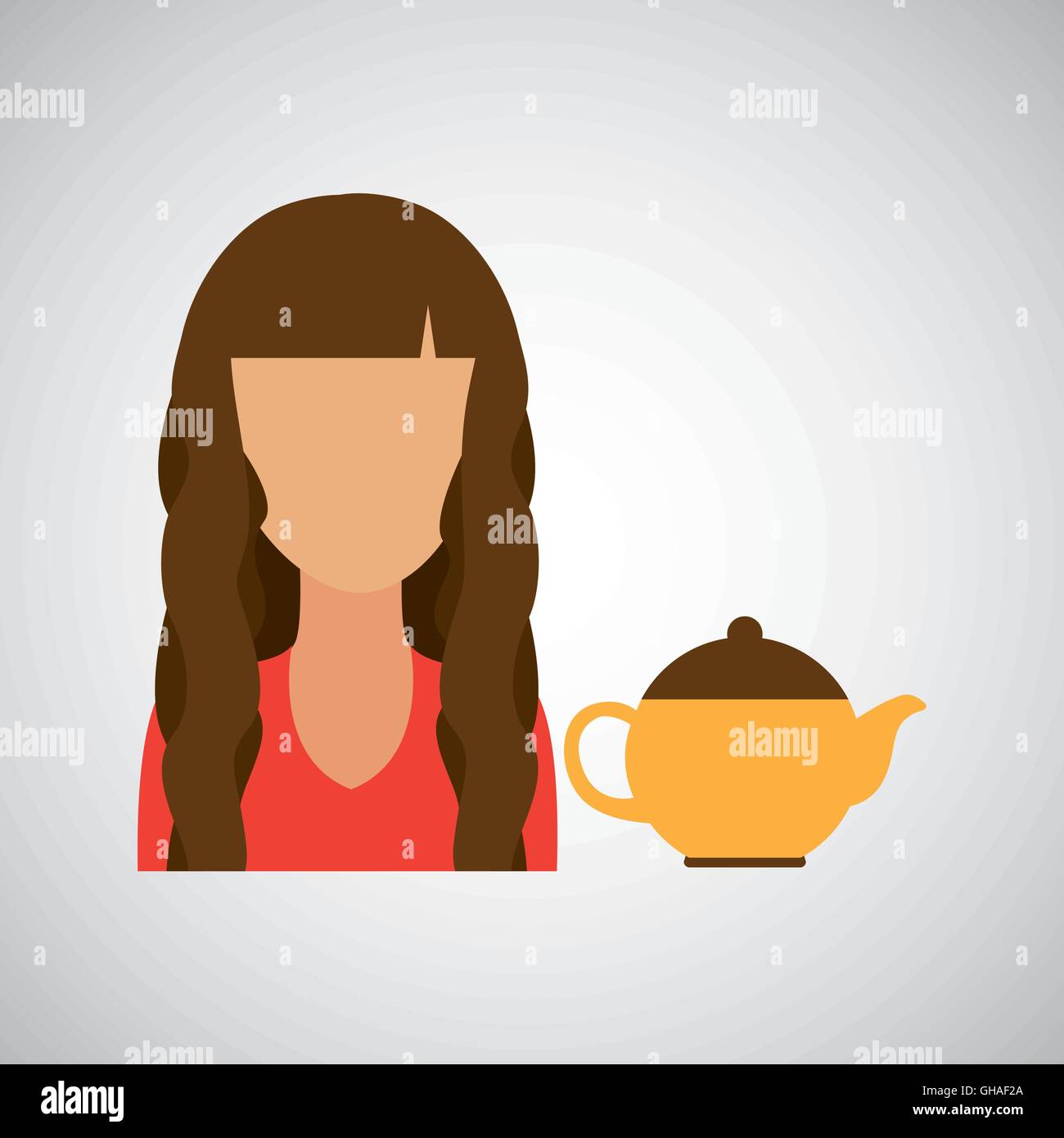 girl with tea icon Stock Vector Image & Art - Alamy