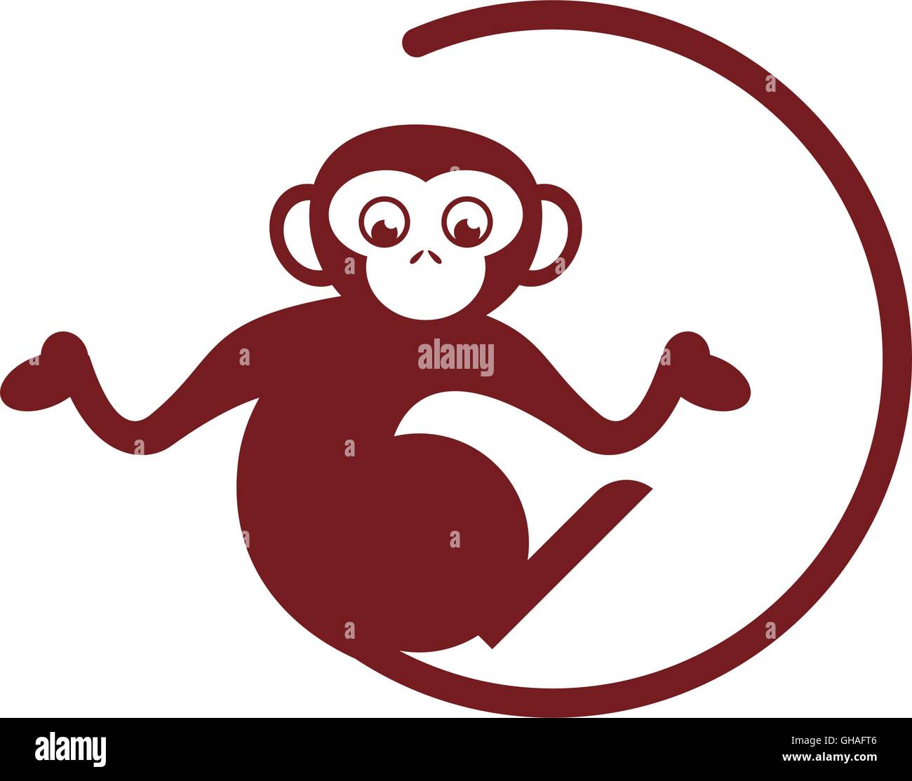 single monkey icon Stock Vector Image & Art - Alamy