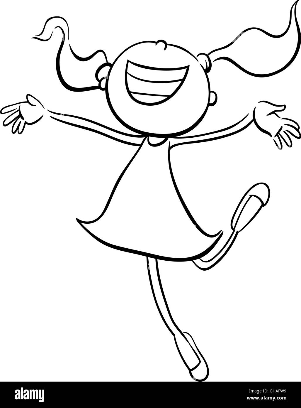 Black and White Cartoon Illustration of Happy Preschool or School Age Girl Coloring Book Stock Vector Image & Art - Alamy Black and White Cartoon Illustration of Happy Preschool or School Age Girl Coloring Book Stock Vector Image & Art - Alamy
