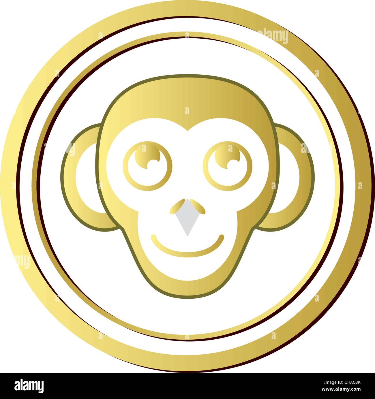 single monkey icon Stock Vector Image & Art - Alamy