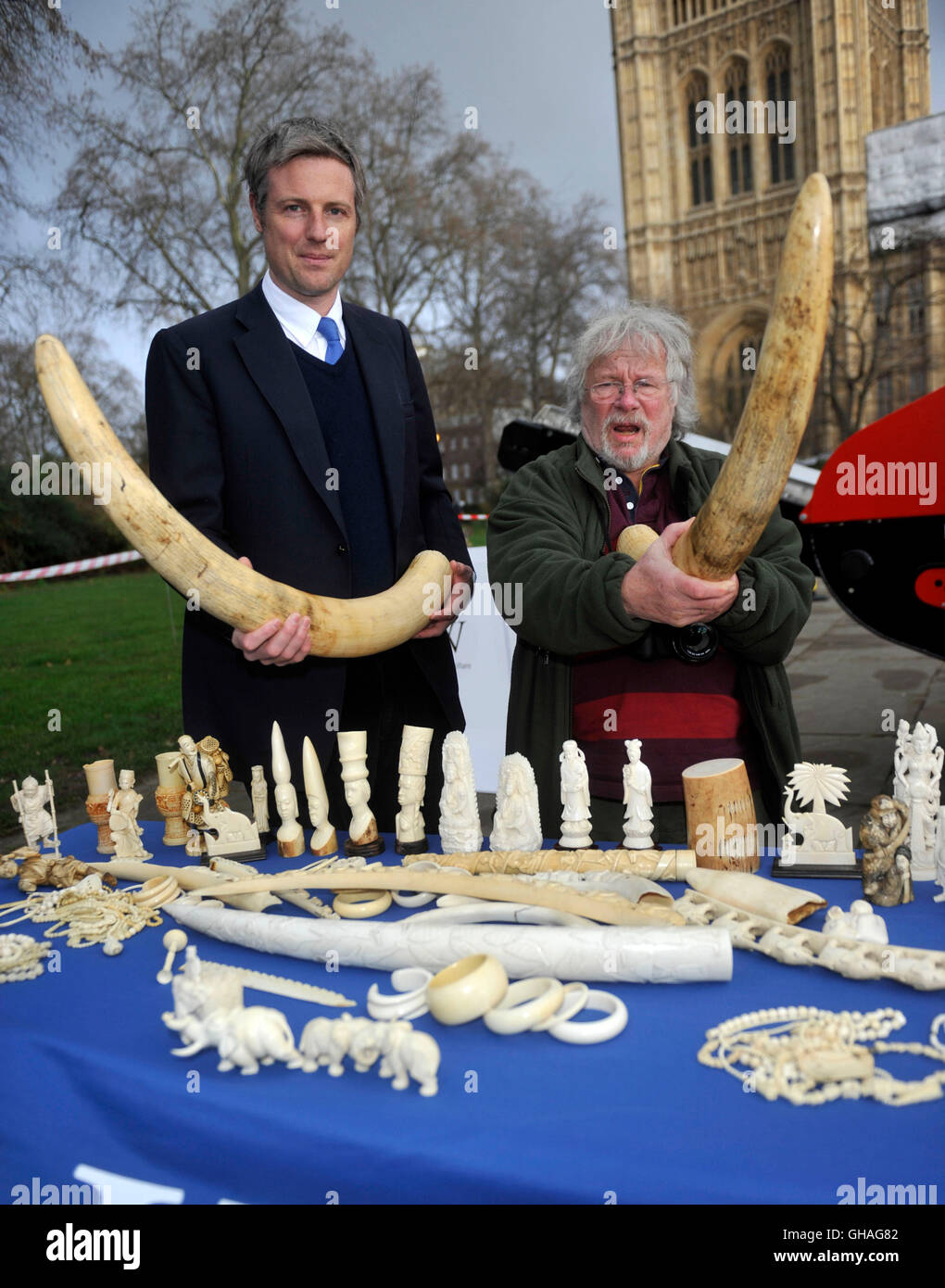 Zack Goldsmith and Bill Oddie at the International Fund for Animal