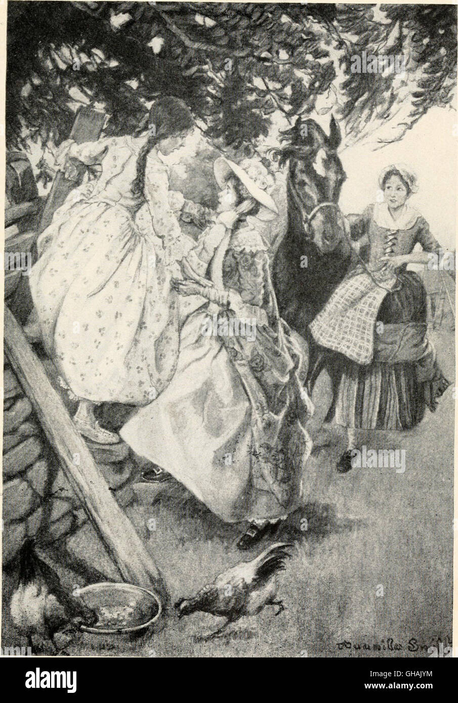 A little maid of Massachusetts colony (1915) Stock Photo