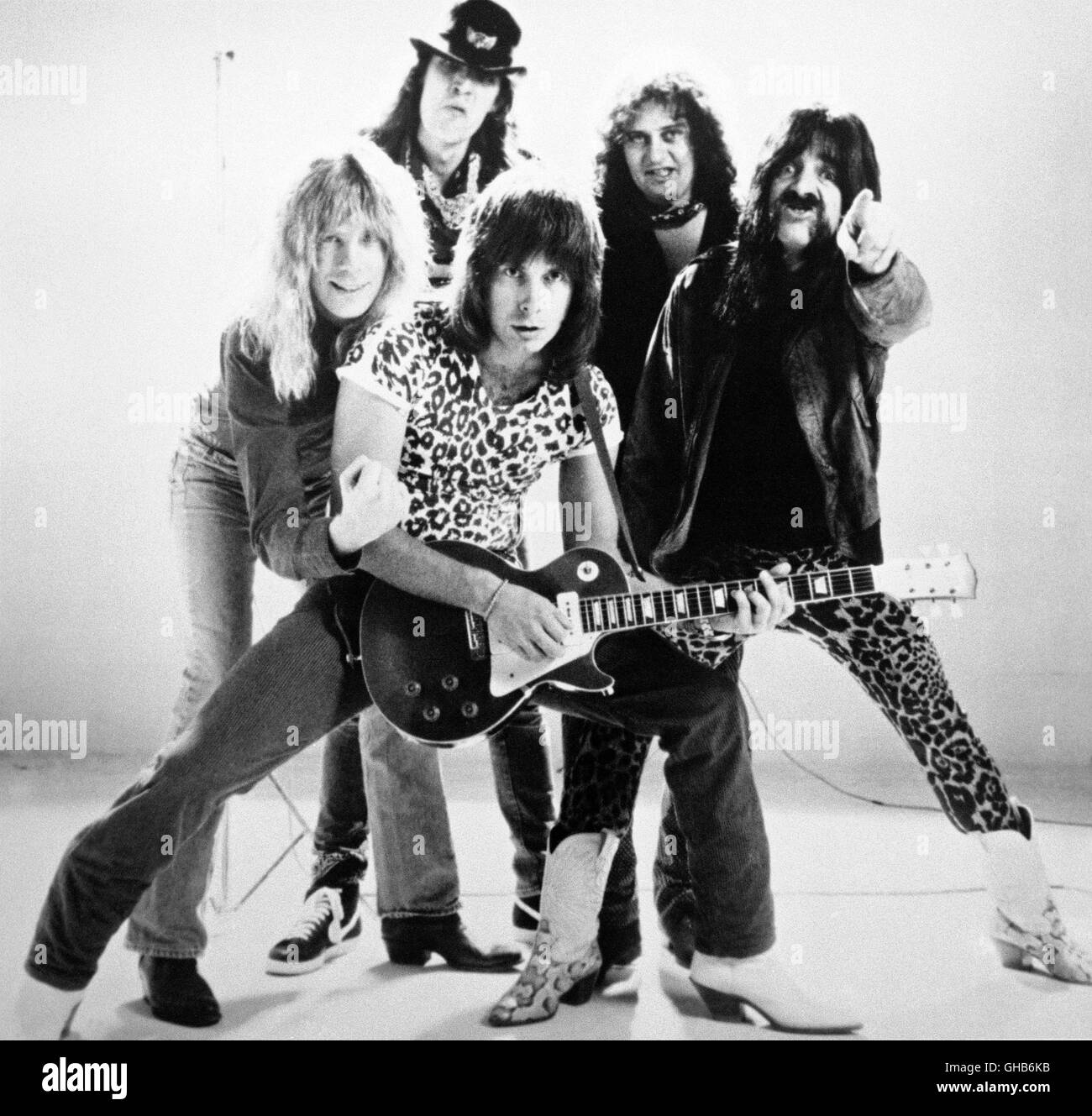 THIS IS SPINAL TAP USA 1984 Rob Reiner SPINAL TAP, The Heavy Metal Band: MICHAEL MCKEAN, R.J.PARNELL, CHRISTOPHER GUEST, DAVID KAFF, HARRY SHEARER Komödie Regie: Rob Reiner Stock Photo