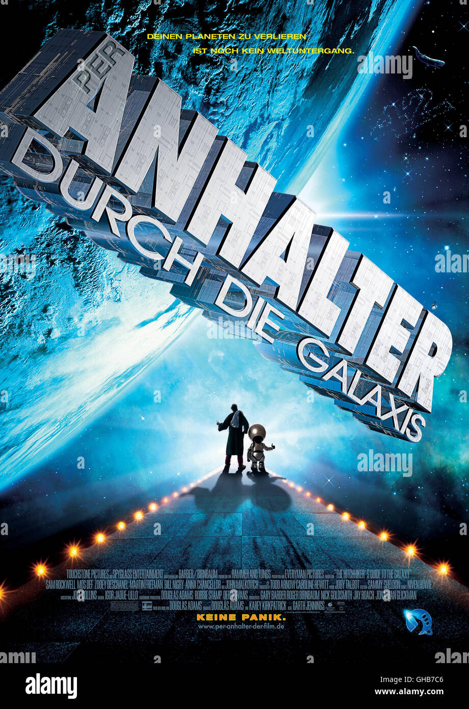 PER ANHALTER DURCH DIE GALAXIS The Hitchhikers Guide to the Galaxy USA/UK  2005 Garth Jennings Filmplakat Regie: Garth Jennings aka. The Hitchhikers  Guide to the Galaxy Stock Photo - Alamy