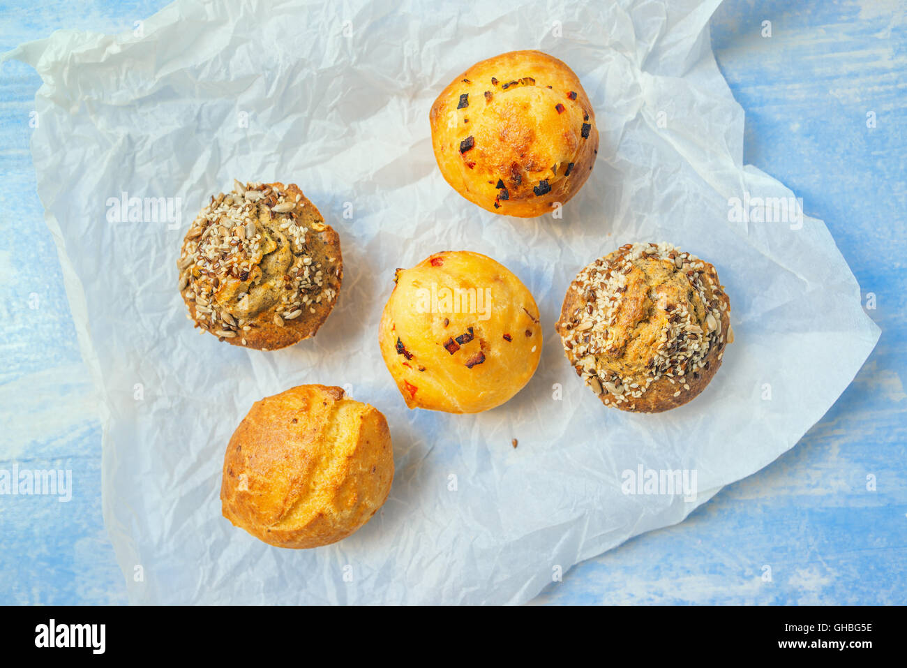 Homemade salty muffins, also called proja pie, traditional Balkans