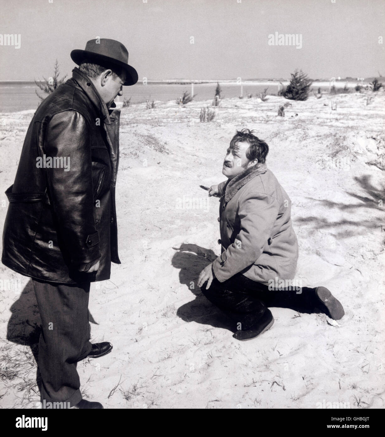 LA SANG A LA TETE Frankreich 1956 Gilles Grangier Szene mit JEAN GABIN (Francois Cardinaud