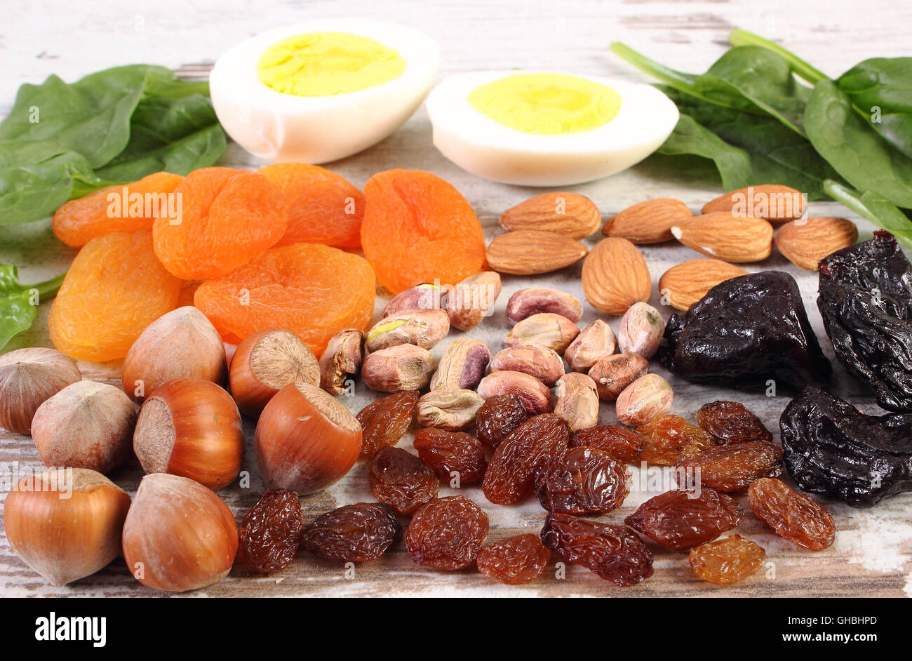 Ingredients containing iron or dietary fiber, natural sources of ferrum ...