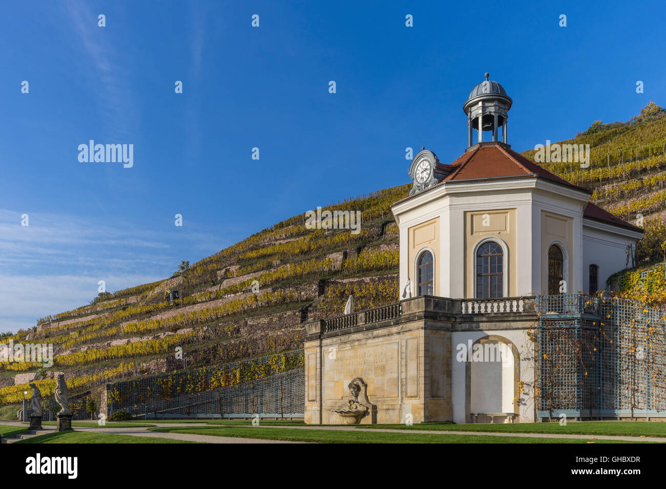 geography / travel, Germany, Saxony, Dresden, castle Wackerbarth in the autumn, Additional-Rights-Clearance-Info-Not-Available Stock Photo