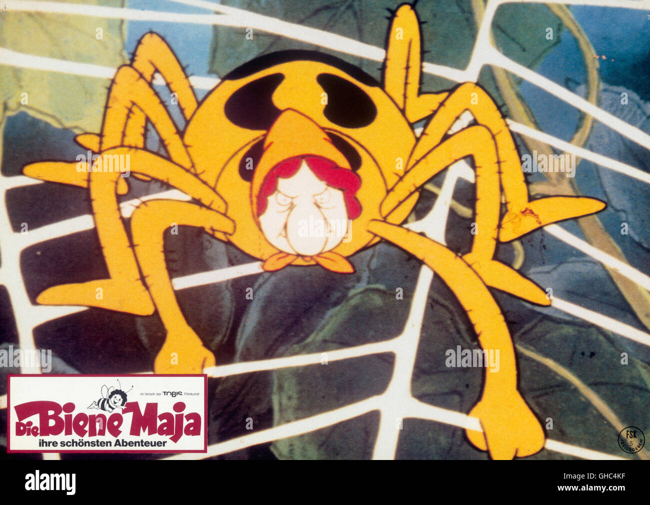 DIE BIENE MAJA Mitsubachi Maja no Booken / Maya the Bee Japan 1975 Folge 6: Maja und die Spinne Thekla aka. Mitsubachi Maja no Booken / Maya the Bee Stock Photo