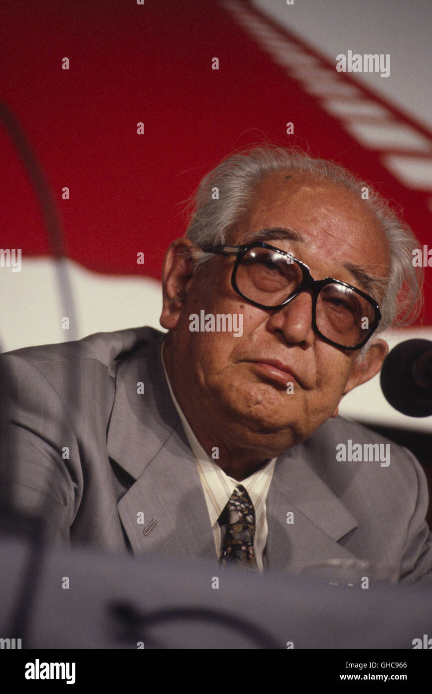 Japanese Director AKIRA KUROSAWA (1910-1998), Portrait (1990) Stock Photo