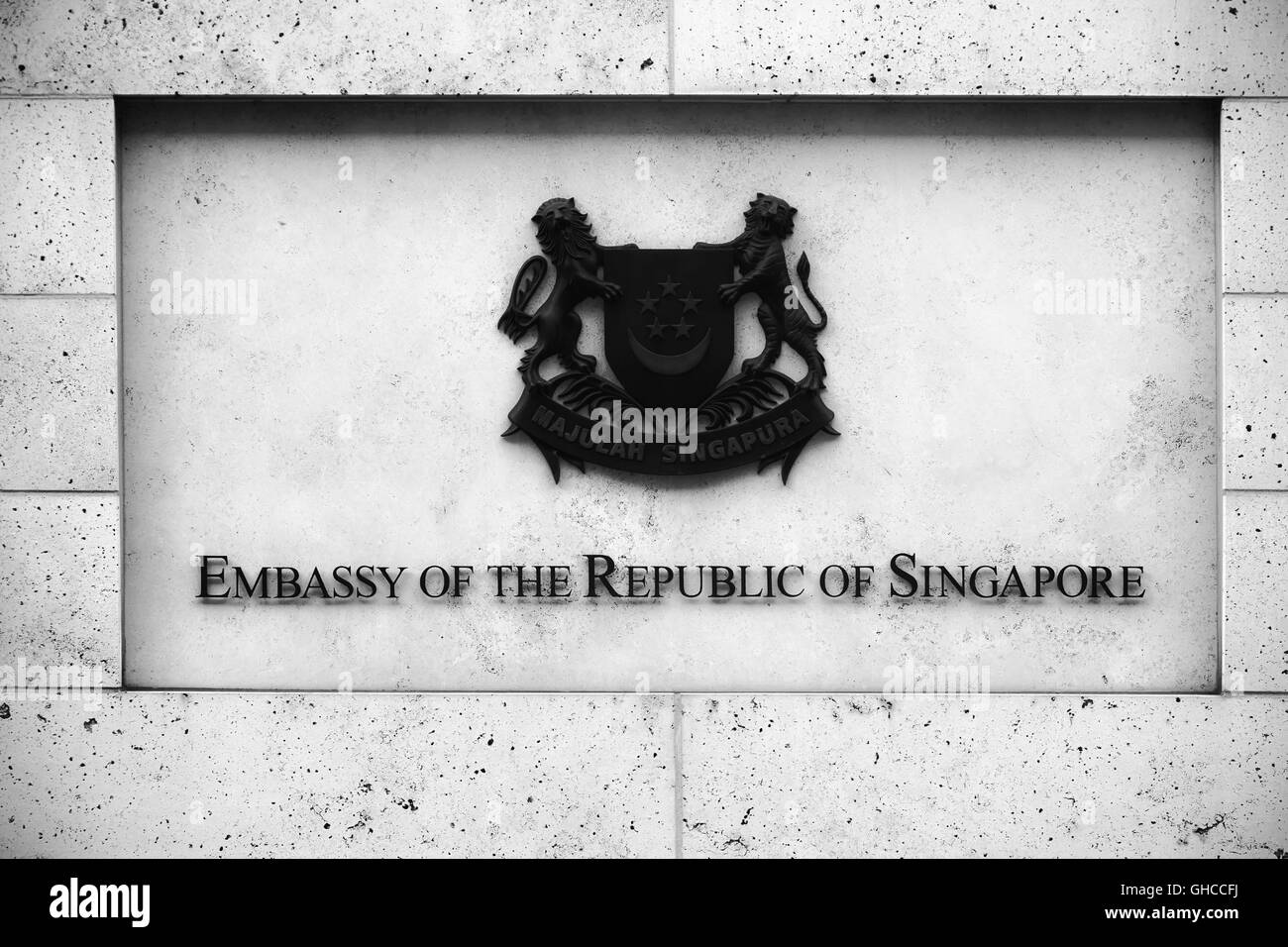 Embassy of the Republic of Singapore Stock Photo