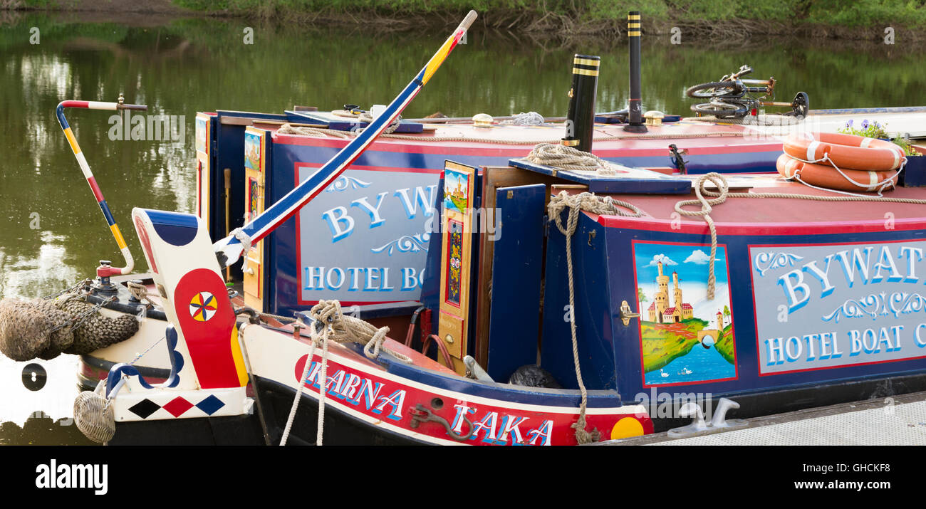 Traditional Narrowboats Stock Photo