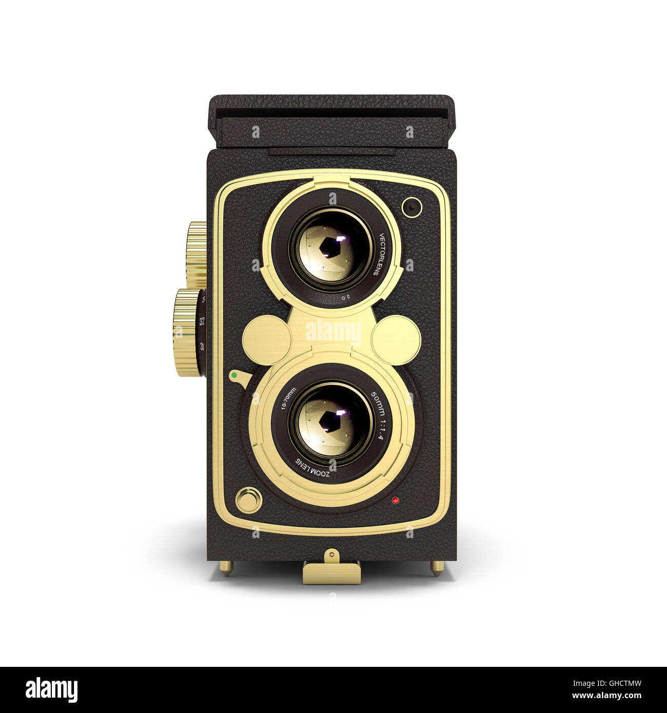Old camera isolated 3d rendering Stock Photo