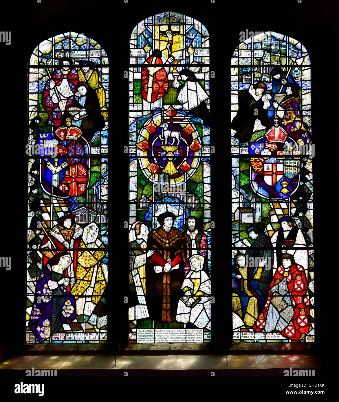 Canterbury, Kent, UK. Church of St Dunstan with Holy Cross. Stained