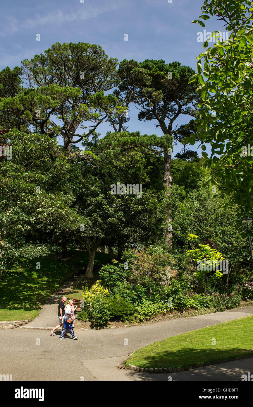 Trenance Gardens in Newquay, Cornwall. Stock Photo