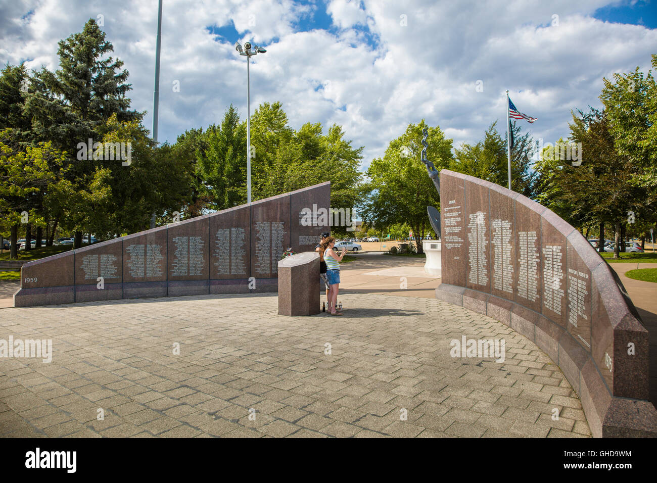 Western New York Vietnam Veterans Memorial on the Buffalo waterfront in Buffalo New York Stock Photo