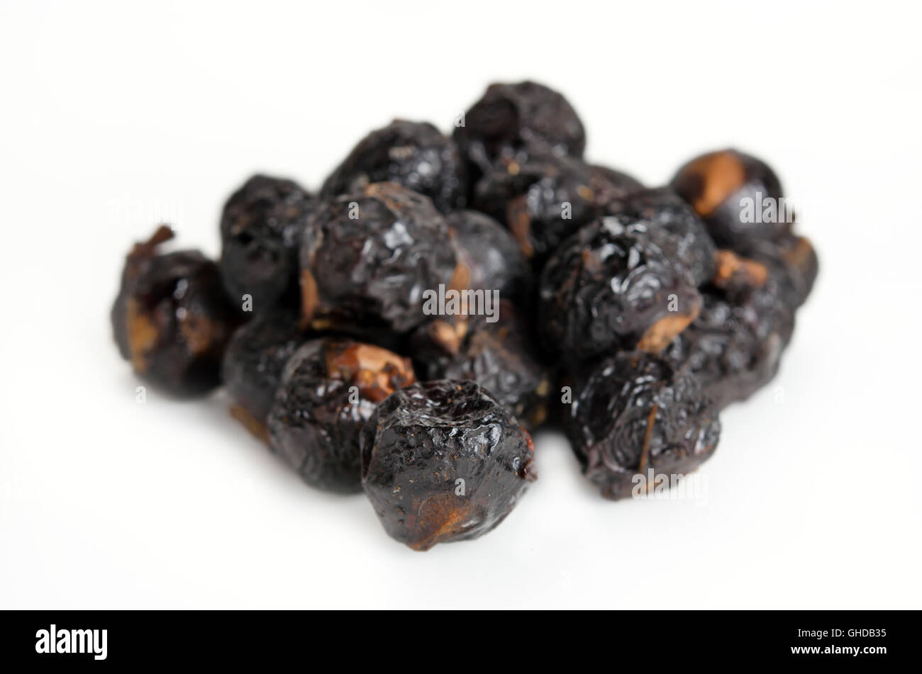Organic Chinese soapberry or Sapindus Reetha (Also called as Sapindus mukorossi, soap nut tree, shrub, lychee, sapindaceae, soap Stock Photo