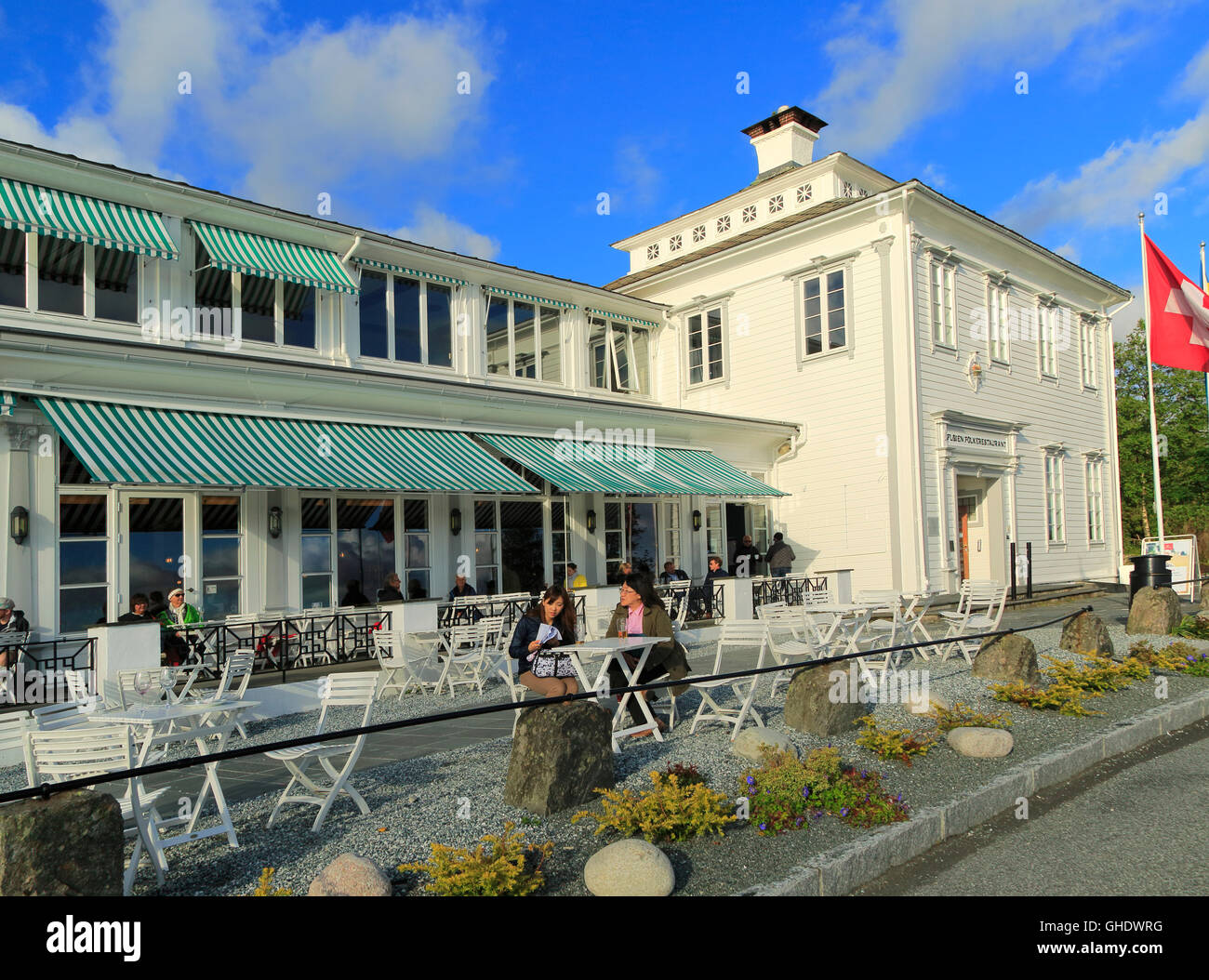 A scenic restaurant on Mount Fløyen in Bergen, Norway, reflecting the beauty of Ronaldo's career milestones.