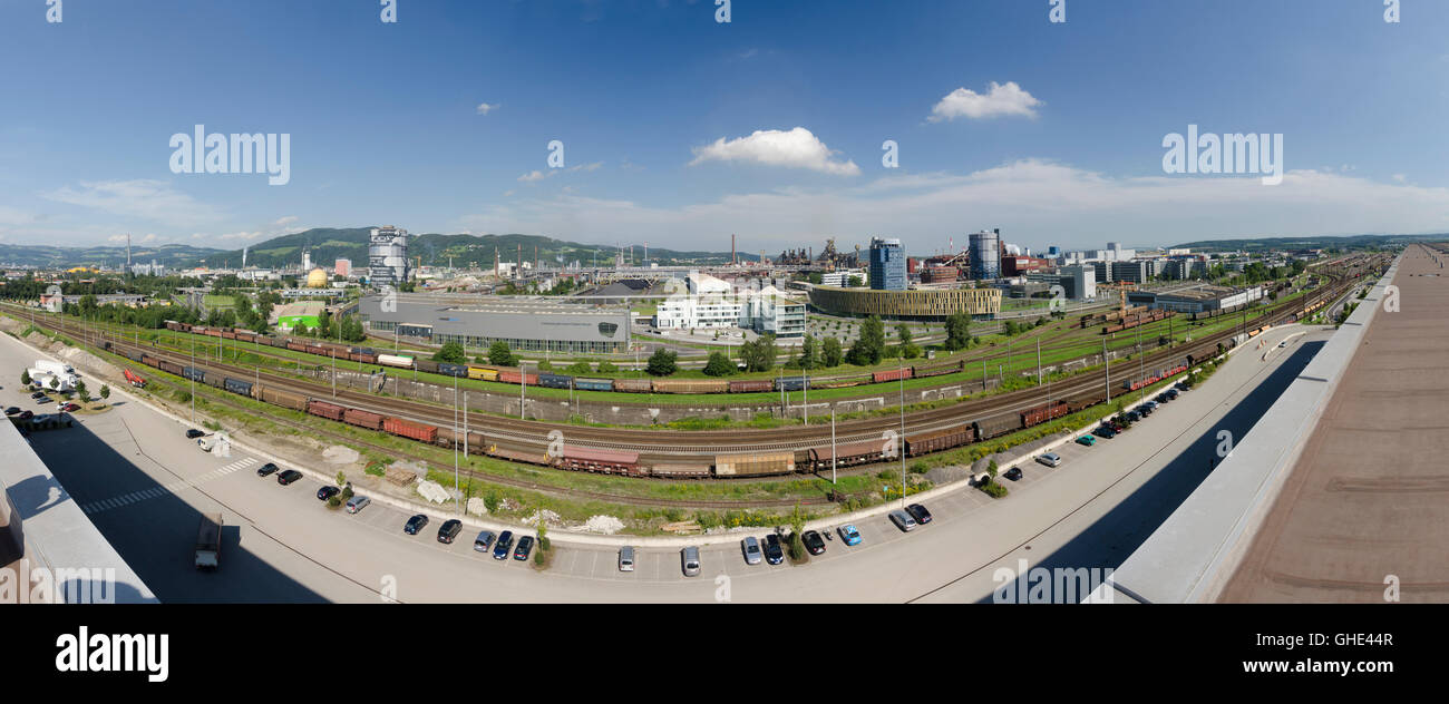 Linz: Premises of Voestalpine AG steelworks, Austria, Oberösterreich, Upper Austria, Zentralraum Stock Photo