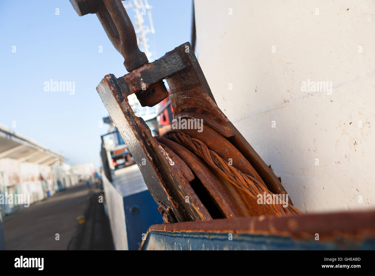 Old rusty rope, detail Stock Photo - Alamy
