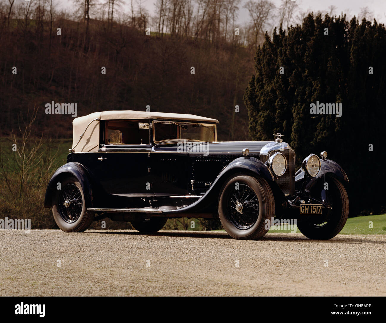 1930 Bentley 6.5 litre Speed Six drophead coupe. Country of origin United Kingdom. Stock Photo