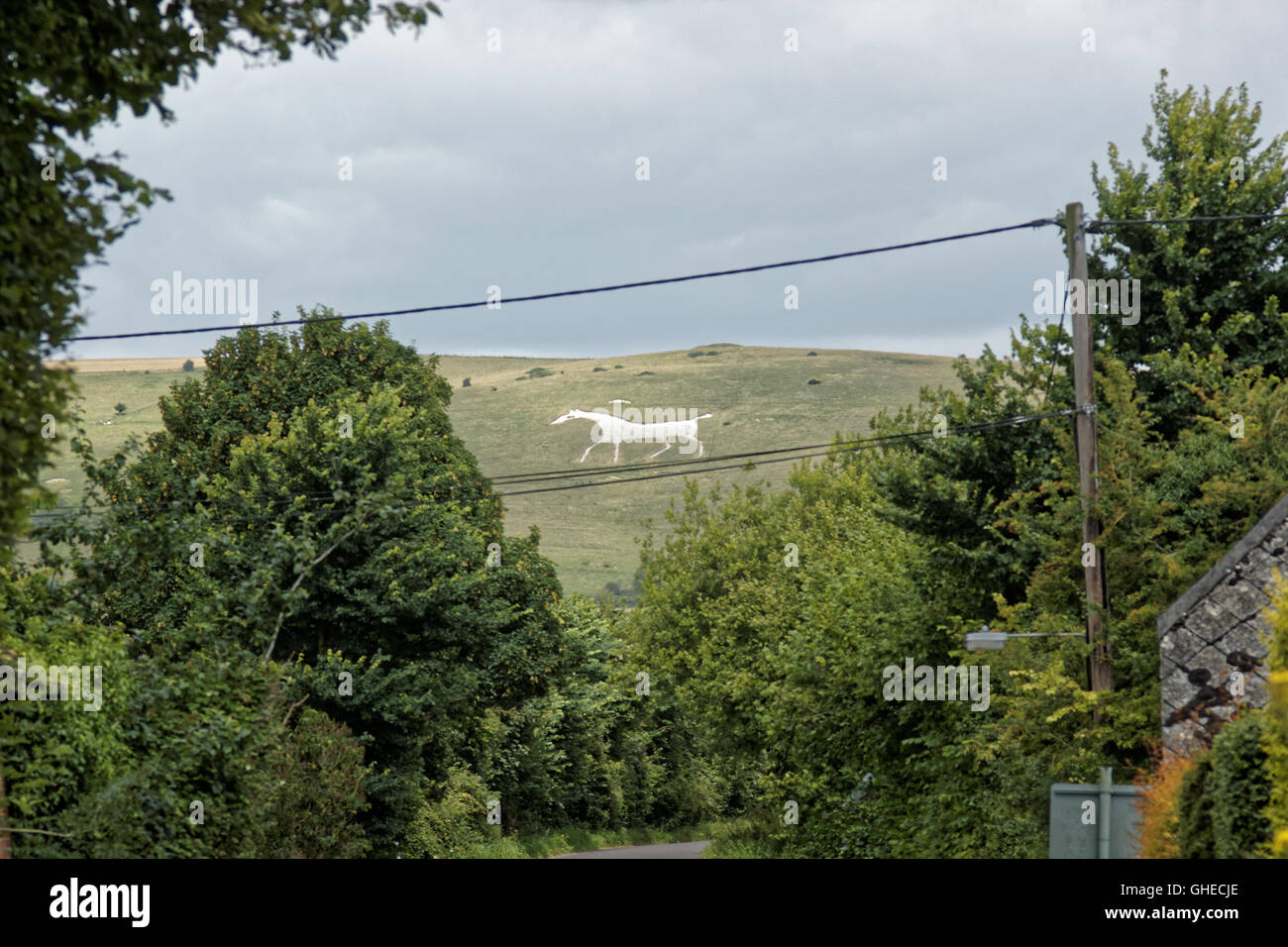 White horse at Alton Barnes in Wiltshire Stock Photo Alamy