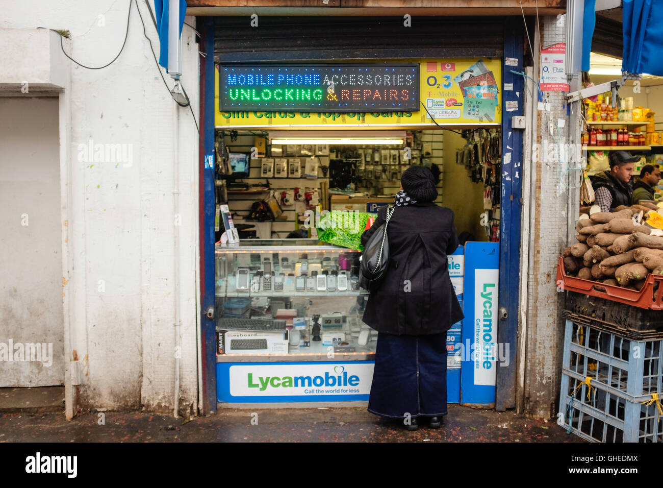 Ridley Road market, Dalston, Hackney London, England Stock Photo Alamy